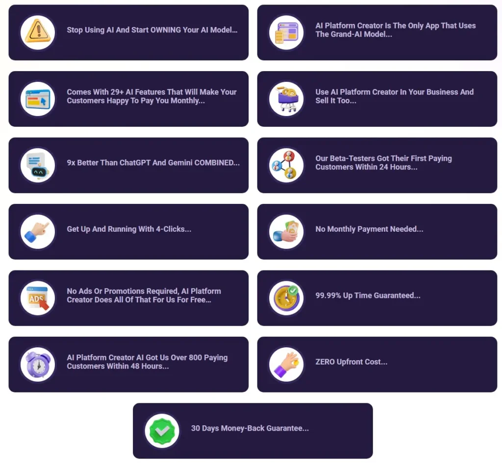 AI Platform Creator Features-and-Benefits