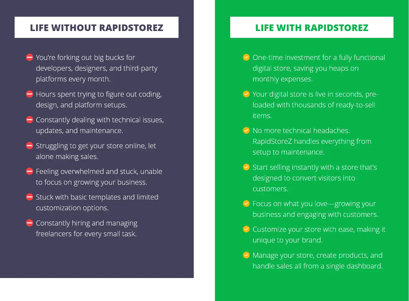 RapidStoreZ Review Benefits