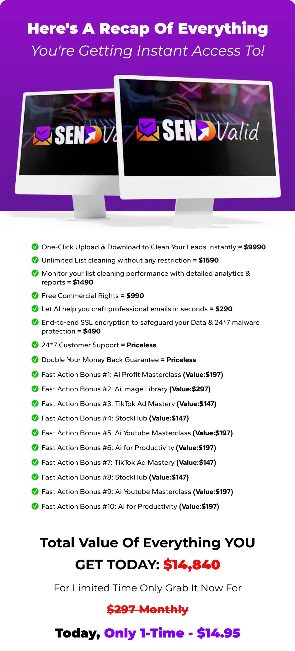 SendValid Pricing